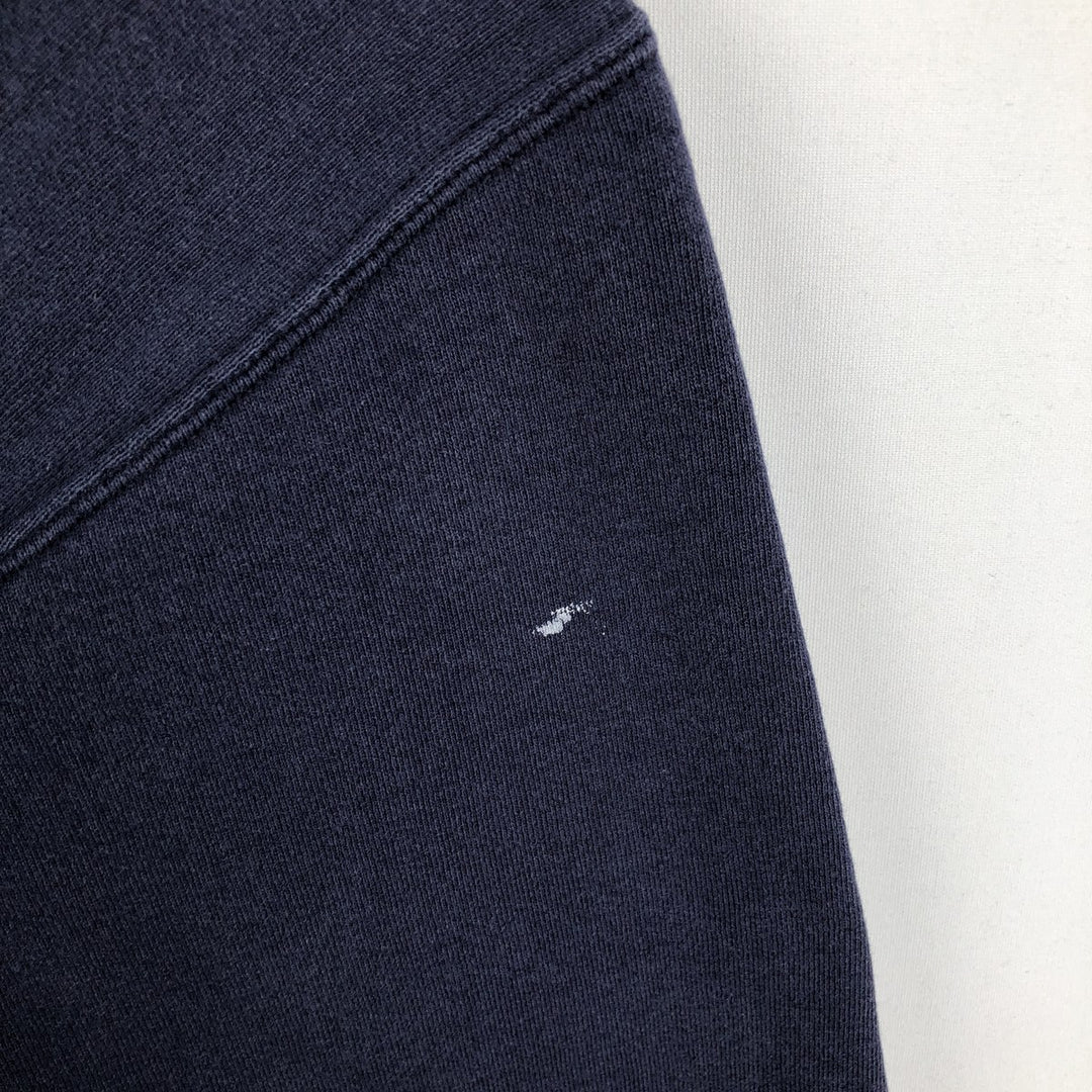 90'S Jerzees High Cotton Plain Blank Sweatshirt, Made in USA, Men's XL equivalent, Vintage cotton navy blue type Vintage Second Hand