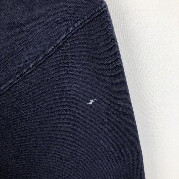 90'S Jerzees High Cotton Plain Blank Sweatshirt, Made in USA, Men's XL equivalent, Vintage cotton navy blue type Vintage Second Hand