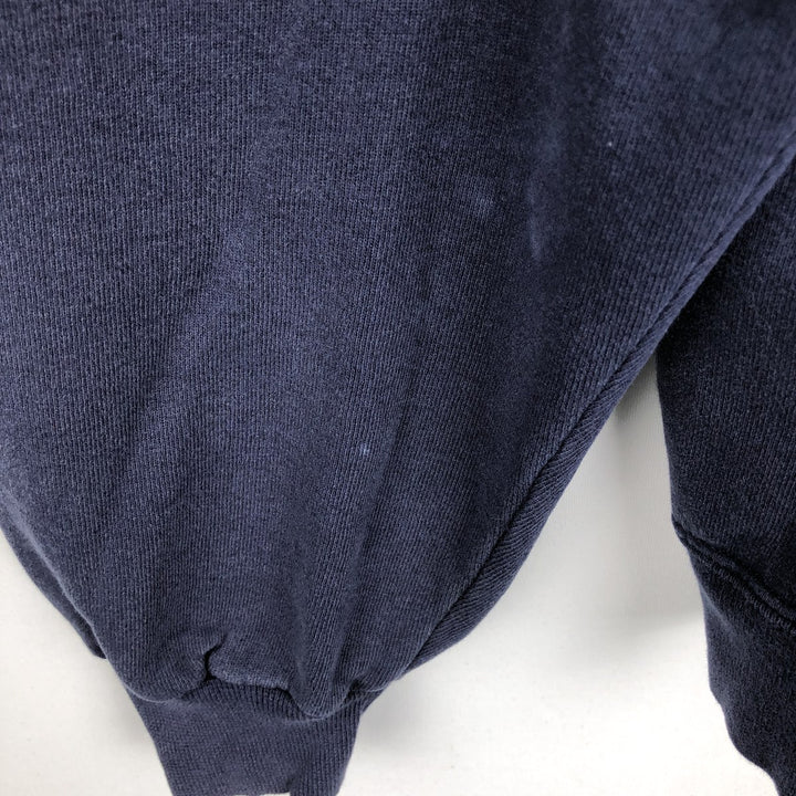 90'S Jerzees High Cotton Plain Blank Sweatshirt, Made in USA, Men's XL equivalent, Vintage cotton navy blue type Vintage Second Hand