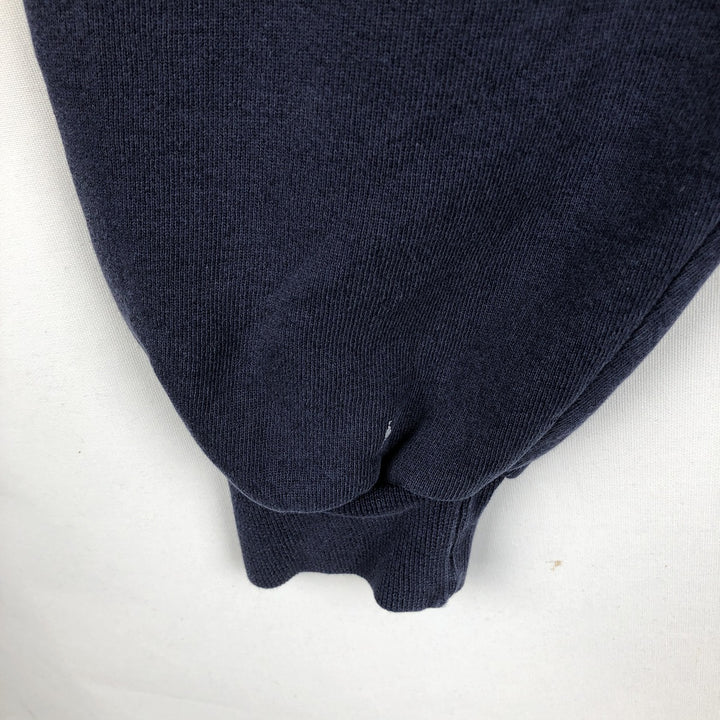 90'S Jerzees High Cotton Plain Blank Sweatshirt, Made in USA, Men's XL equivalent, Vintage cotton navy blue type Vintage Second Hand