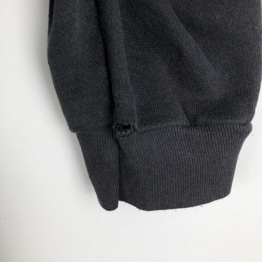 90'S TULTEX plain blank sweatshirt, made in USA, men's size L, vintage cotton black type Vintage Second Hand