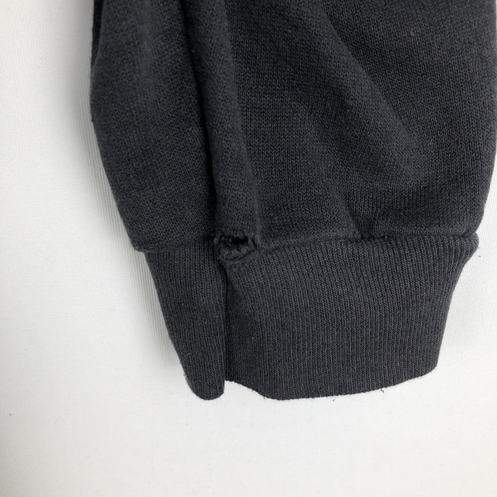90'S TULTEX plain blank sweatshirt, made in USA, men's size L, vintage cotton black type Vintage Second Hand