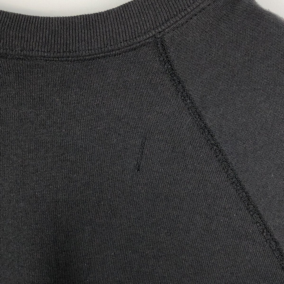 90'S TULTEX plain blank sweatshirt, made in USA, men's size L, vintage cotton black type Vintage Second Hand