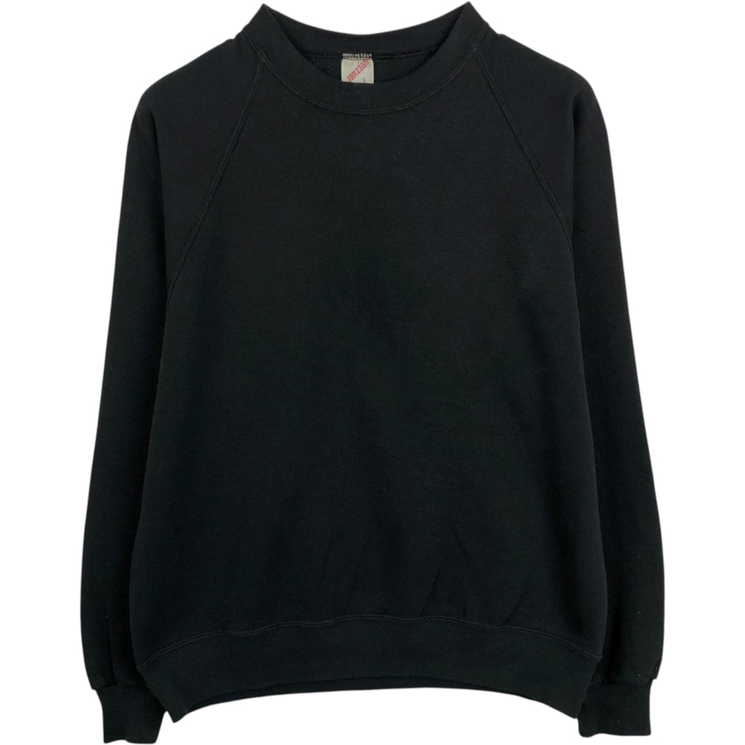 90'S Jerzees Plain Blank Sweatshirt Trainer Made in USA Men's Size L Vintage cotton black type Vintage Second Hand
