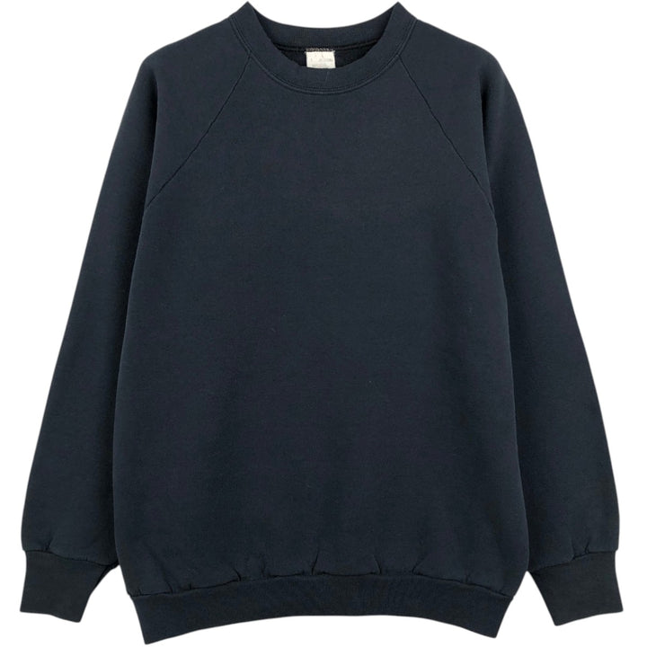 90'S Fruit of the Loom plain blank sweatshirt, made in the USA, men's size L, vintage cotton black type Vintage Second Hand