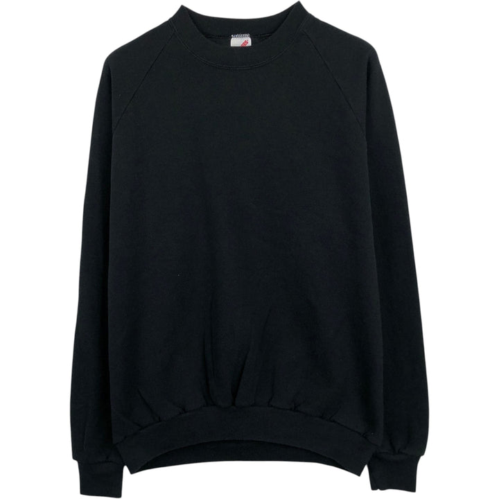 Vintage 1980'S Jerzees plain blank sweatshirt, made in the USA, men's size XL cotton black type Vintage Second Hand