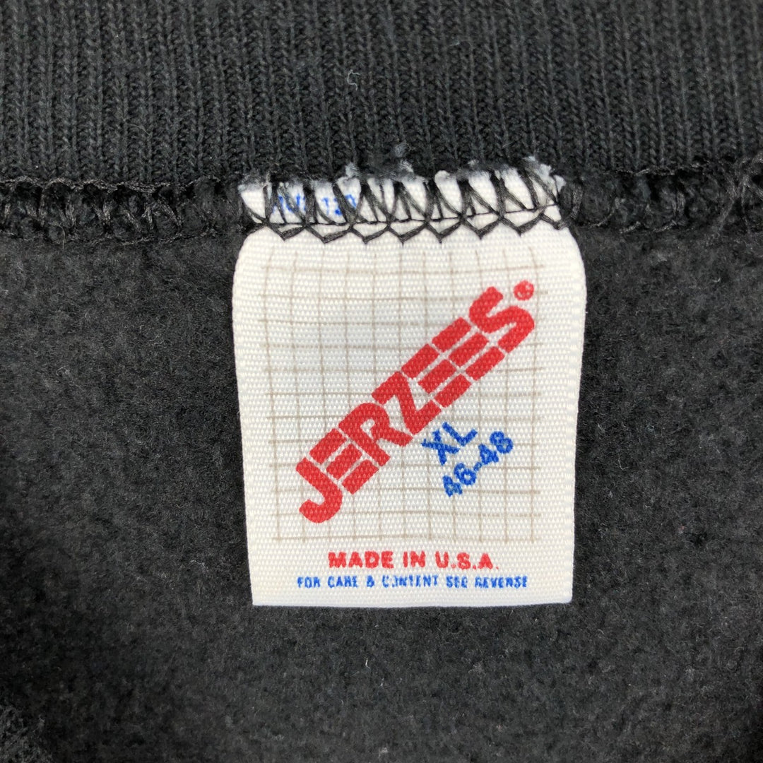 Vintage 1980'S Jerzees plain blank sweatshirt, made in the USA, men's size XL cotton black type Vintage Second Hand