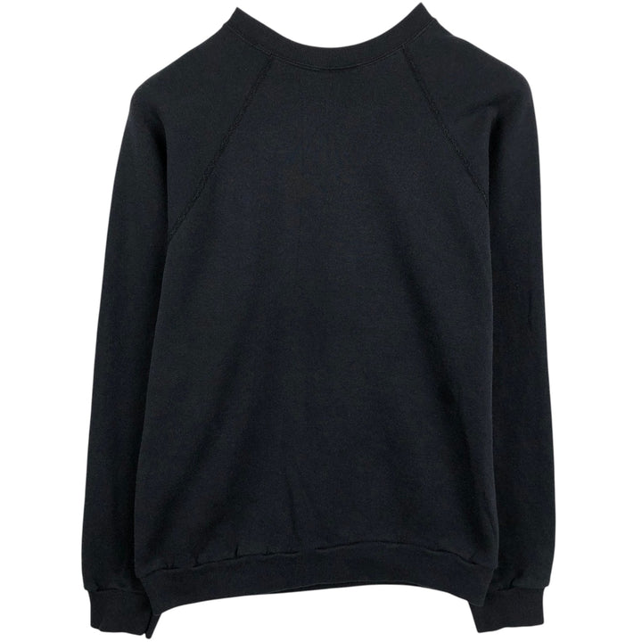 90'S TULTEX plain blank sweatshirt, made in USA, men's size L, vintage cotton black type Vintage Second Hand