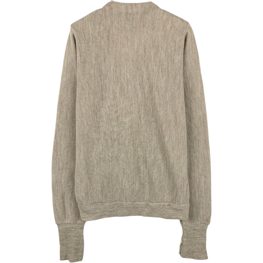 90'S IZOD Acrylic Knit Cardigan, Made in USA, Men's Size S (Equivalent), Vintage acrylic Khaki type Vintage Second Hand