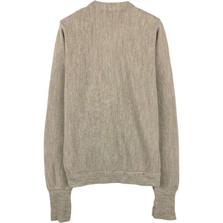 90'S IZOD Acrylic Knit Cardigan, Made in USA, Men's Size S (Equivalent), Vintage acrylic Khaki type Vintage Second Hand