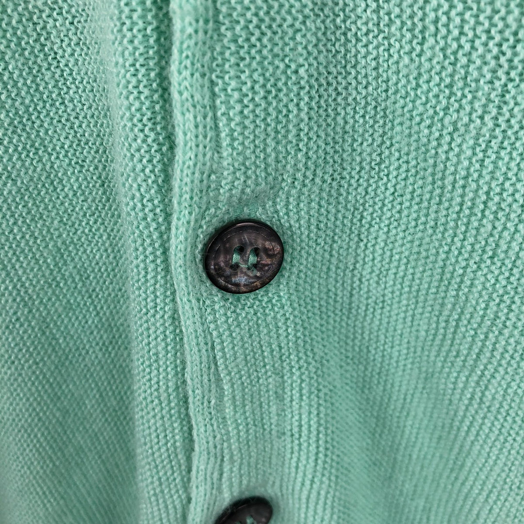 Puritan Acrylic Knit Cardigan, Made in USA, Men's Size L (equivalent) Oron Acrylic green type yellow green Vintage Second Hand