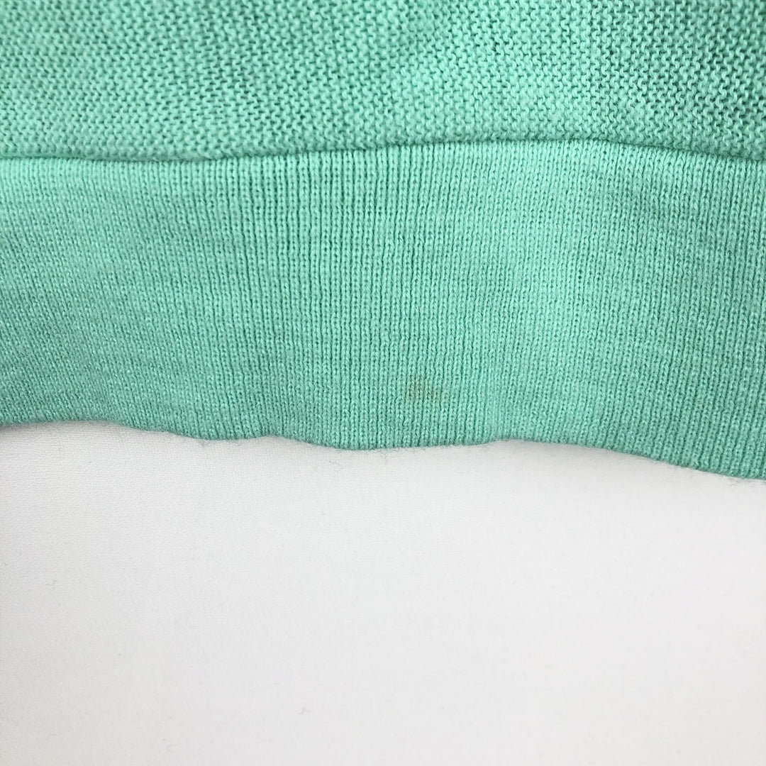 Puritan Acrylic Knit Cardigan, Made in USA, Men's Size L (equivalent) Oron Acrylic green type yellow green Vintage Second Hand