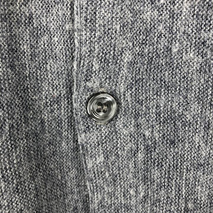 Buckingham Acrylic Knit Cardigan, Made in USA, Men's Size XL Oron Acrylic gray type Vintage Second Hand