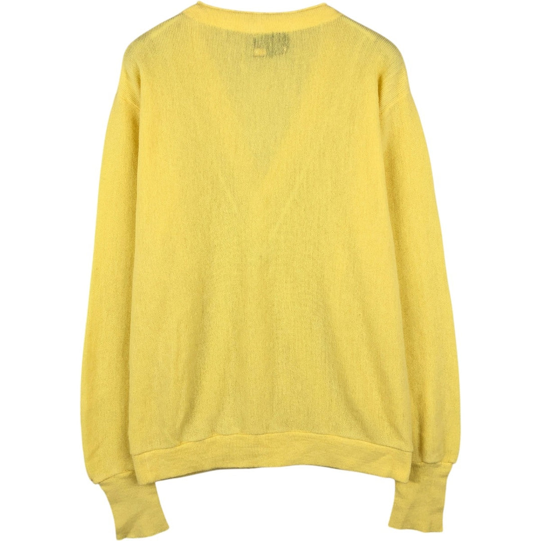 Vintage 80'S Jantzen acrylic knit cardigan, made in the USA, size M for men Oron Acrylic yellow type Vintage Second Hand