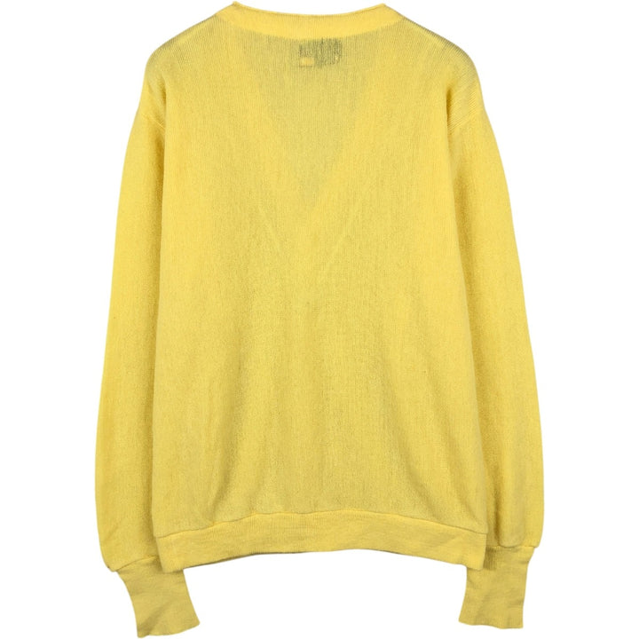 Vintage 80'S Jantzen acrylic knit cardigan, made in the USA, size M for men Oron Acrylic yellow type Vintage Second Hand