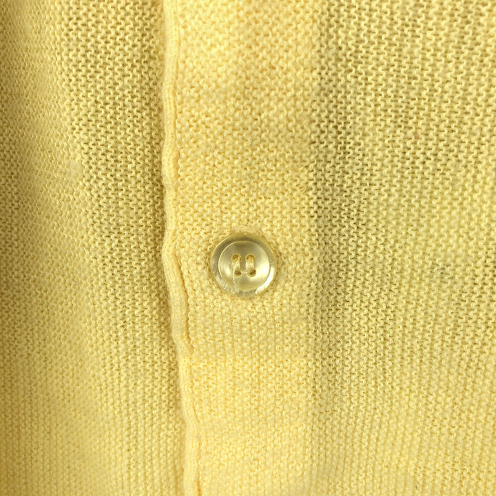 Vintage 80'S Jantzen acrylic knit cardigan, made in the USA, size M for men Oron Acrylic yellow type Vintage Second Hand