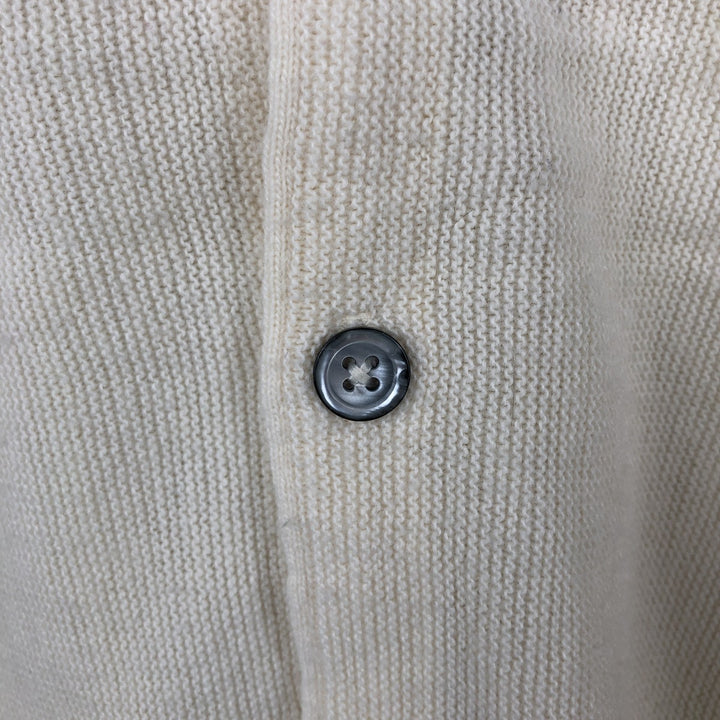 Vintage 90'S IZOD acrylic knit cardigan, made in the USA, size L, men's acrylic unbleached Vintage Second Hand