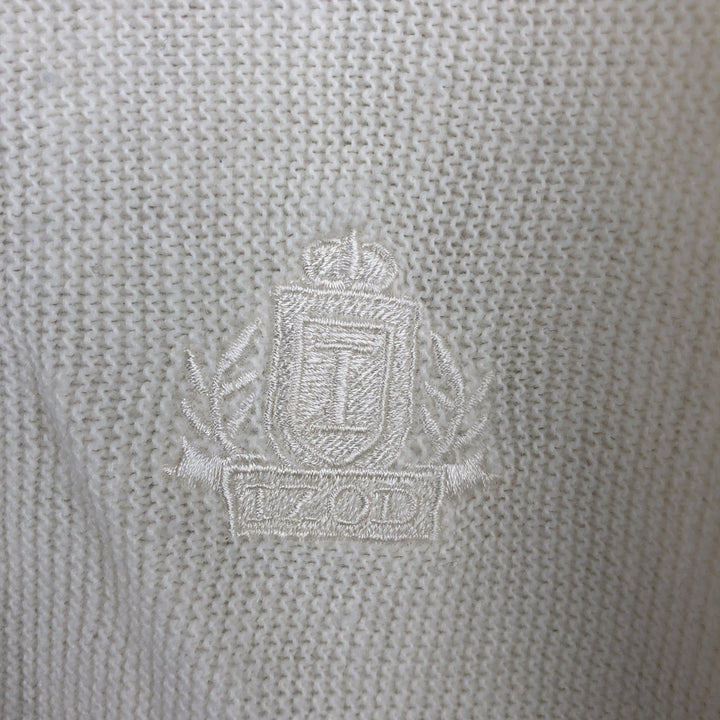 90'S IZOD acrylic knit cardigan, made in the USA, men's size L, vintage acrylic unbleached Vintage Second Hand
