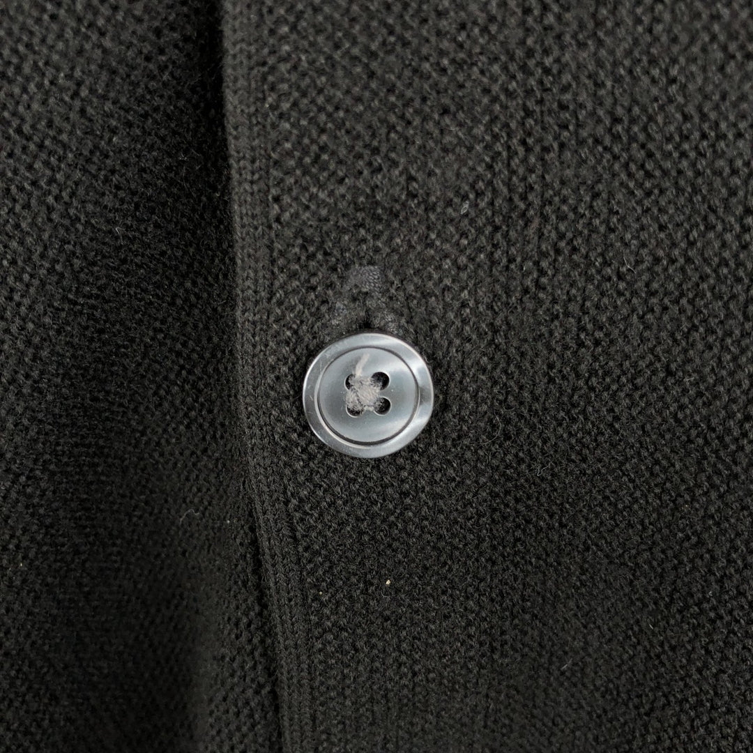 90'S IZOD acrylic knit cardigan, made in the USA, men's size L, vintage acrylic black type Vintage Second Hand