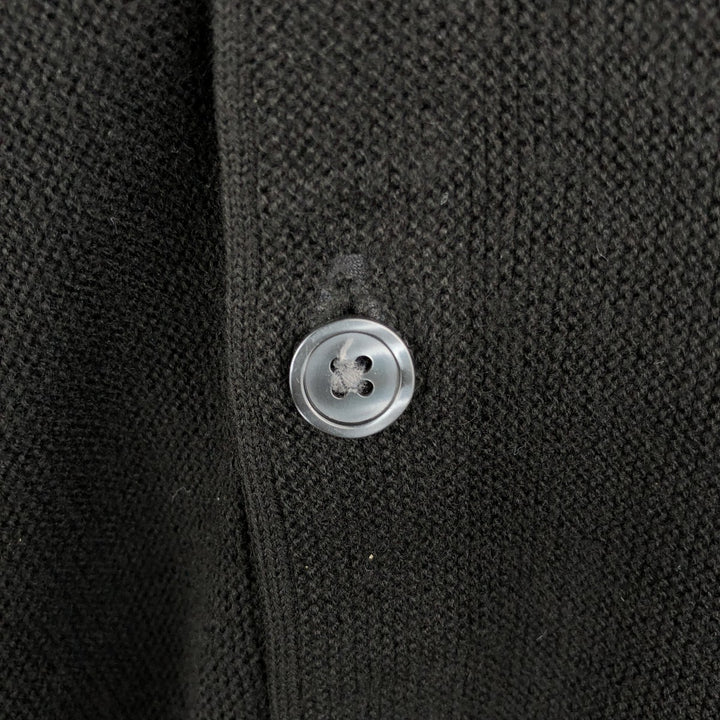 90'S IZOD acrylic knit cardigan, made in the USA, men's size L, vintage acrylic black type Vintage Second Hand