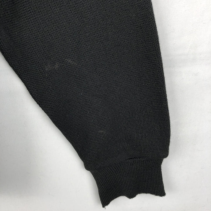 90'S IZOD acrylic knit cardigan, made in the USA, men's size L, vintage acrylic black type Vintage Second Hand