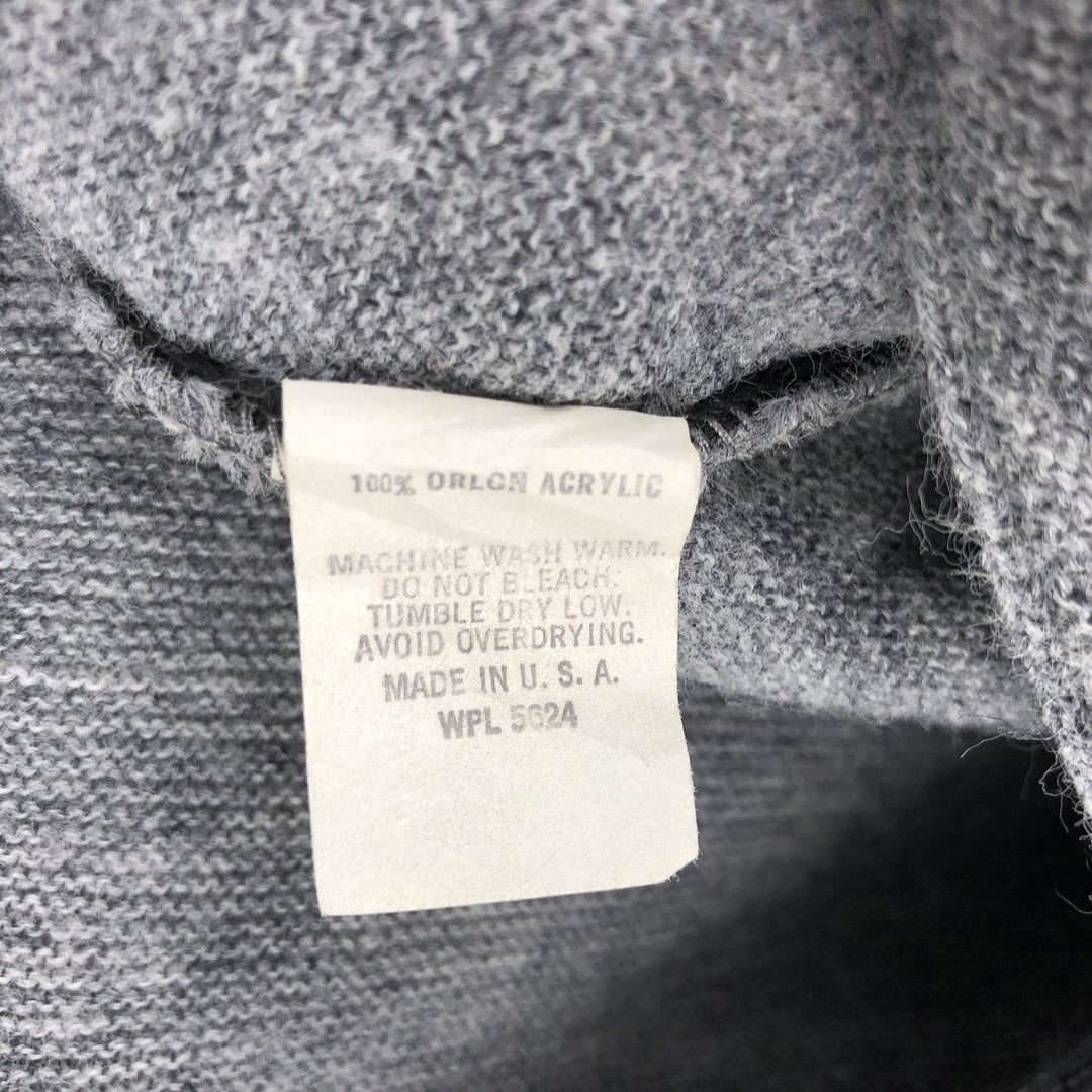 1990'S Pine State knit cardigan, made in USA, men's size L equivalent, vintage. acrylic gray type Vintage Second Hand