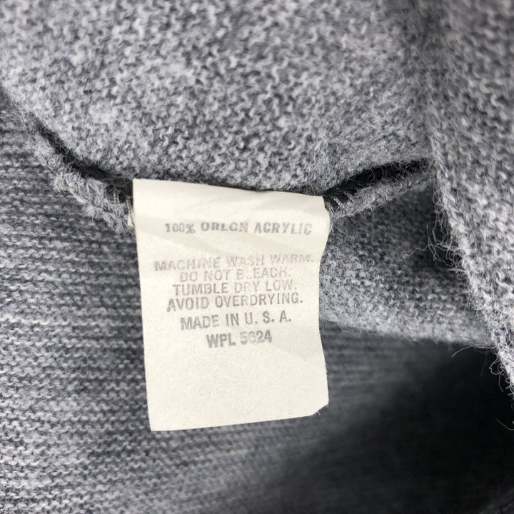 1990'S Pine State knit cardigan, made in USA, men's size L equivalent, vintage. acrylic gray type Vintage Second Hand