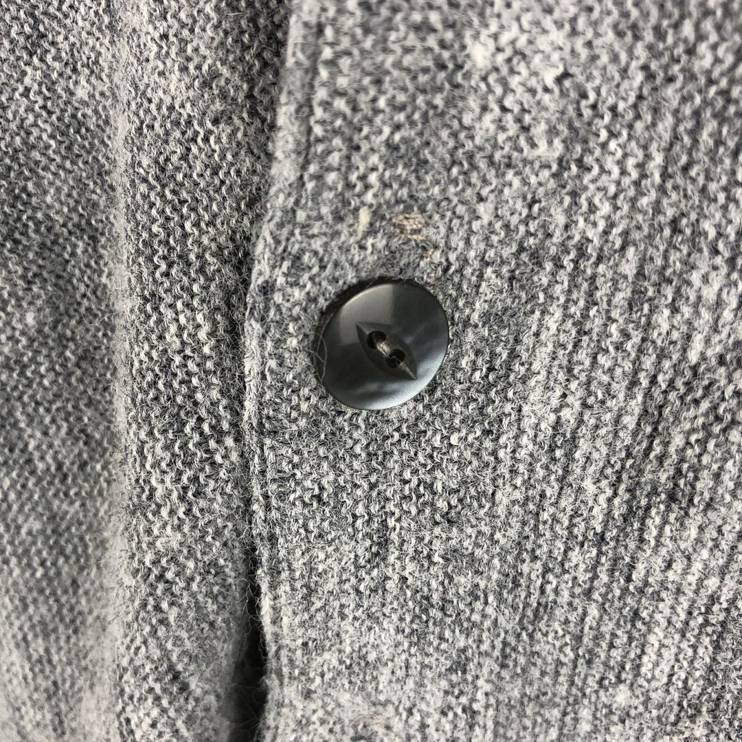 1990'S Pine State knit cardigan, made in USA, men's size L equivalent, vintage. acrylic gray type Vintage Second Hand