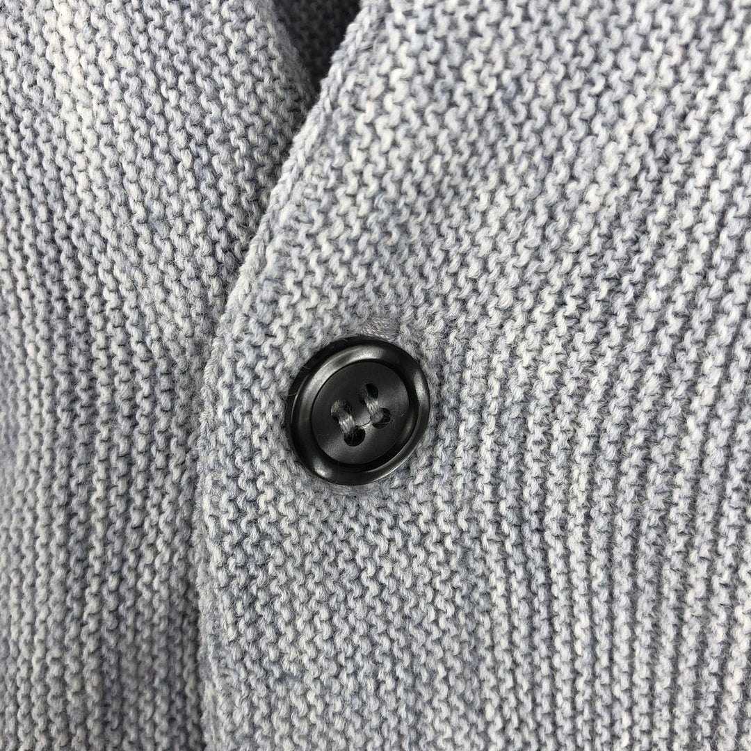 1990'S Van Heusen Editions by Van Heusen knit cardigan, made in the USA, men's size L equivalent, vintage. acrylic gray type Vintage Second Hand
