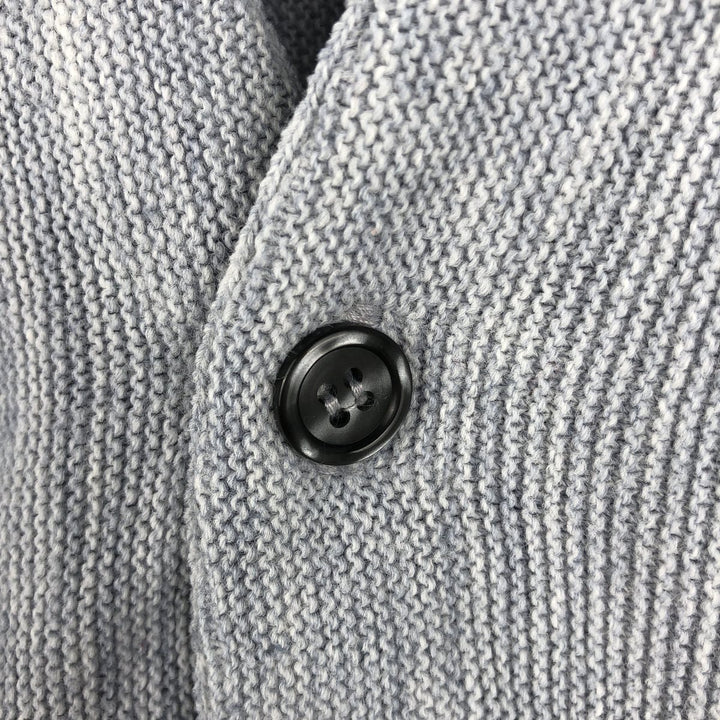 1990'S Van Heusen Editions by Van Heusen knit cardigan, made in the USA, men's size L equivalent, vintage. acrylic gray type Vintage Second Hand