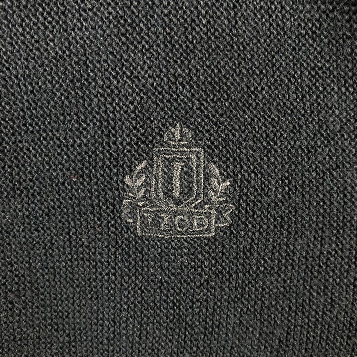 Vintage 90'S IZOD acrylic knit cardigan, made in the USA, size L, men's acrylic black type Vintage Second Hand