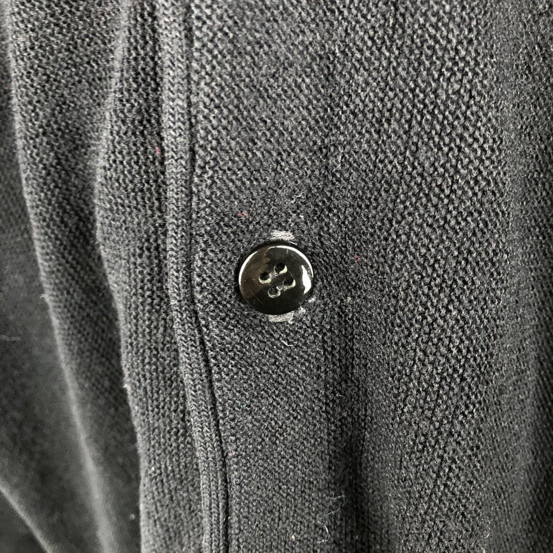 Vintage 90'S IZOD acrylic knit cardigan, made in the USA, size L, men's acrylic black type Vintage Second Hand