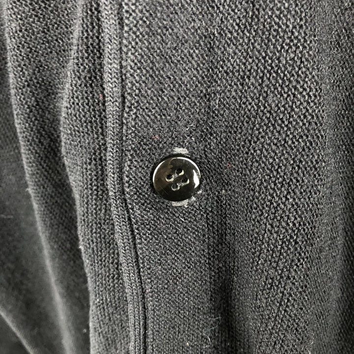 Vintage 90'S IZOD acrylic knit cardigan, made in the USA, size L, men's acrylic black type Vintage Second Hand