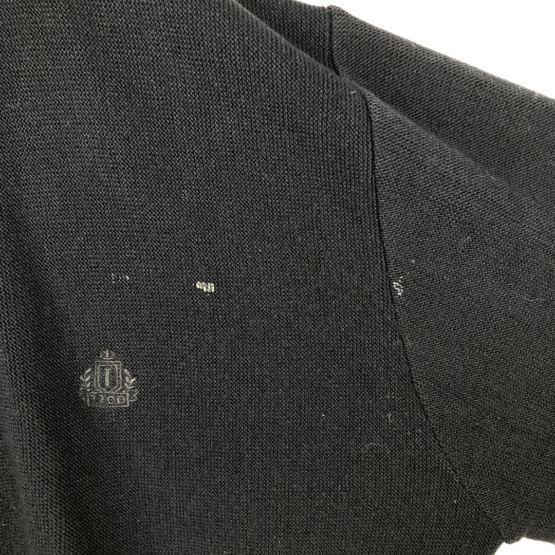 Vintage 90'S IZOD acrylic knit cardigan, made in the USA, size L, men's acrylic black type Vintage Second Hand