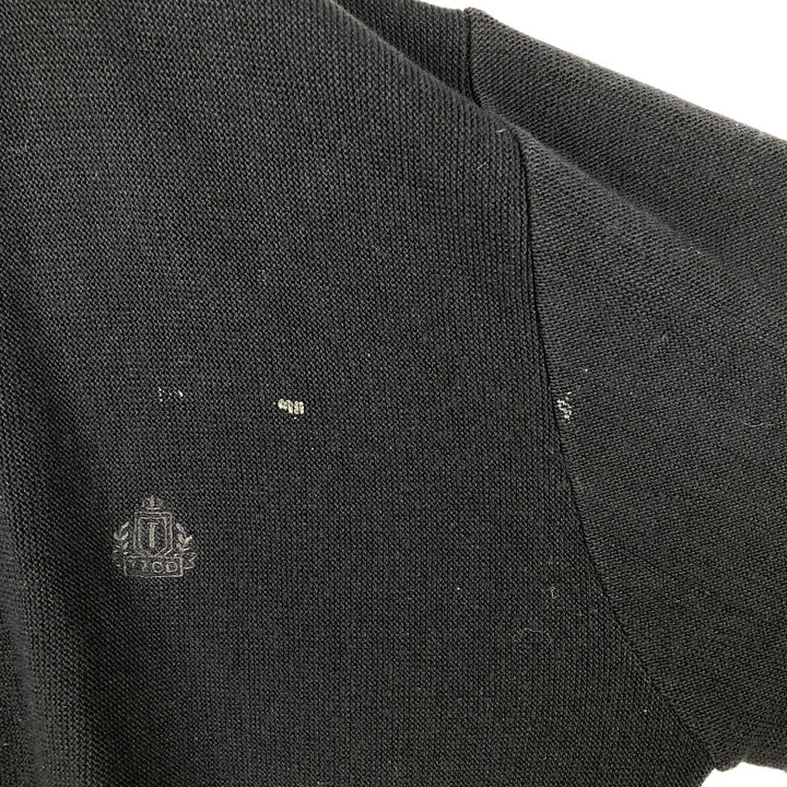 Vintage 90'S IZOD acrylic knit cardigan, made in the USA, size L, men's acrylic black type Vintage Second Hand