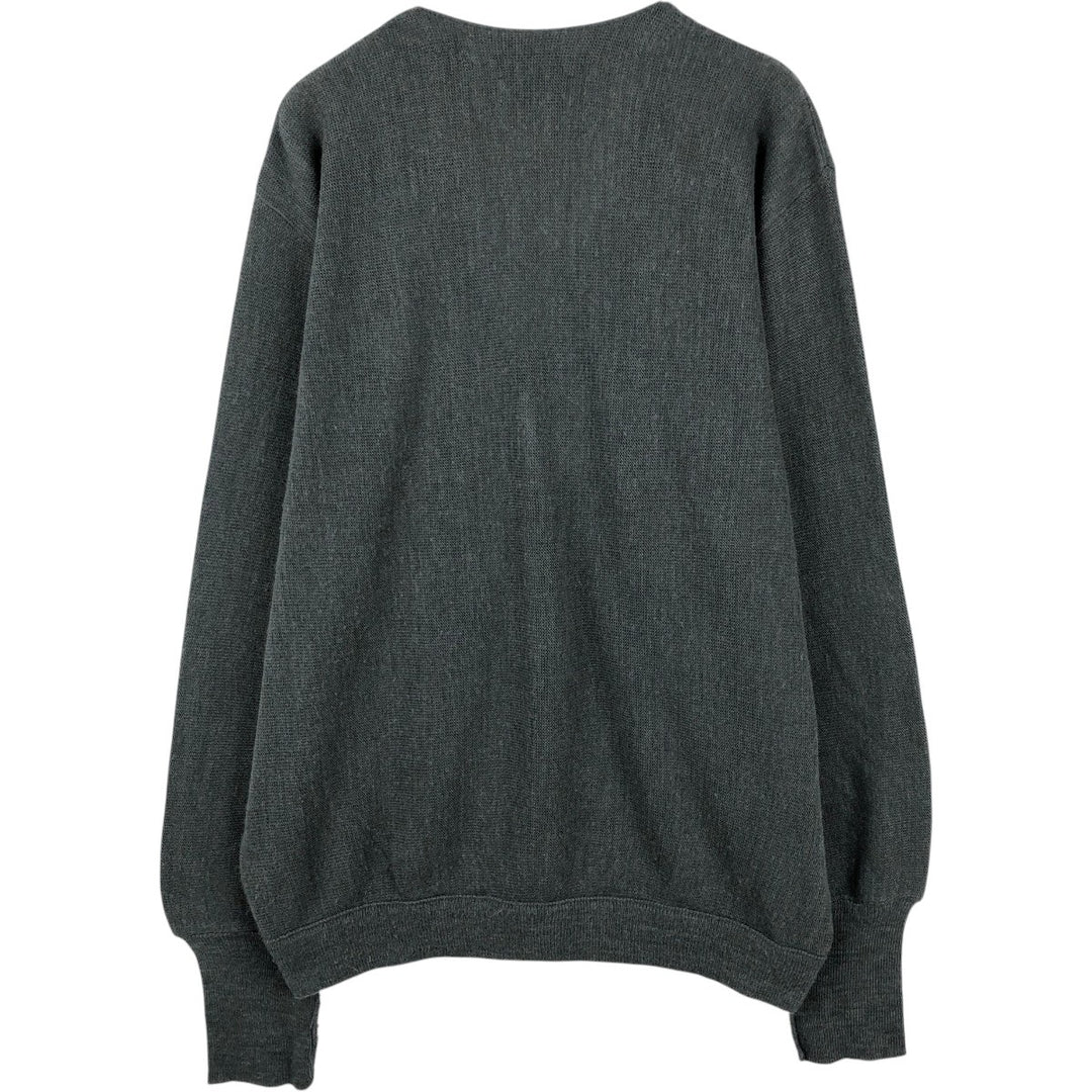 Vintage 90'S IZOD knit cardigan, made in the USA, men's size XL unclear Charcoal Vintage Second Hand