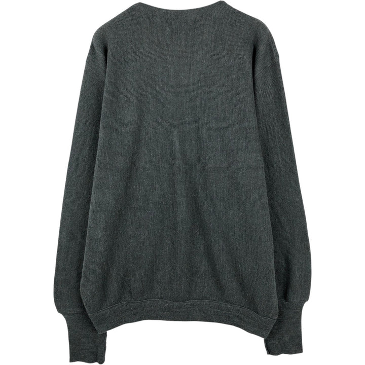 Vintage 90'S IZOD knit cardigan, made in the USA, men's size XL unclear Charcoal Vintage Second Hand