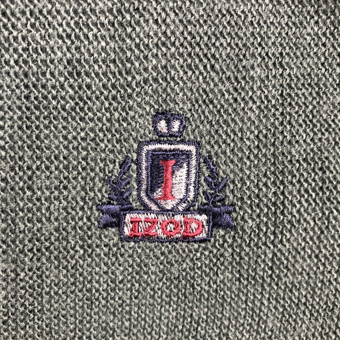 Vintage 90'S IZOD knit cardigan, made in the USA, men's size XL unclear Charcoal Vintage Second Hand