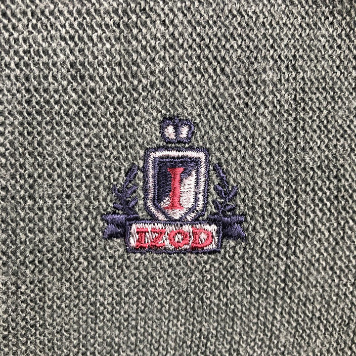 Vintage 90'S IZOD knit cardigan, made in the USA, men's size XL unclear Charcoal Vintage Second Hand
