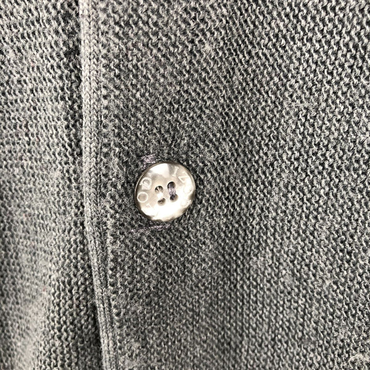 Vintage 90'S IZOD knit cardigan, made in the USA, men's size XL unclear Charcoal Vintage Second Hand