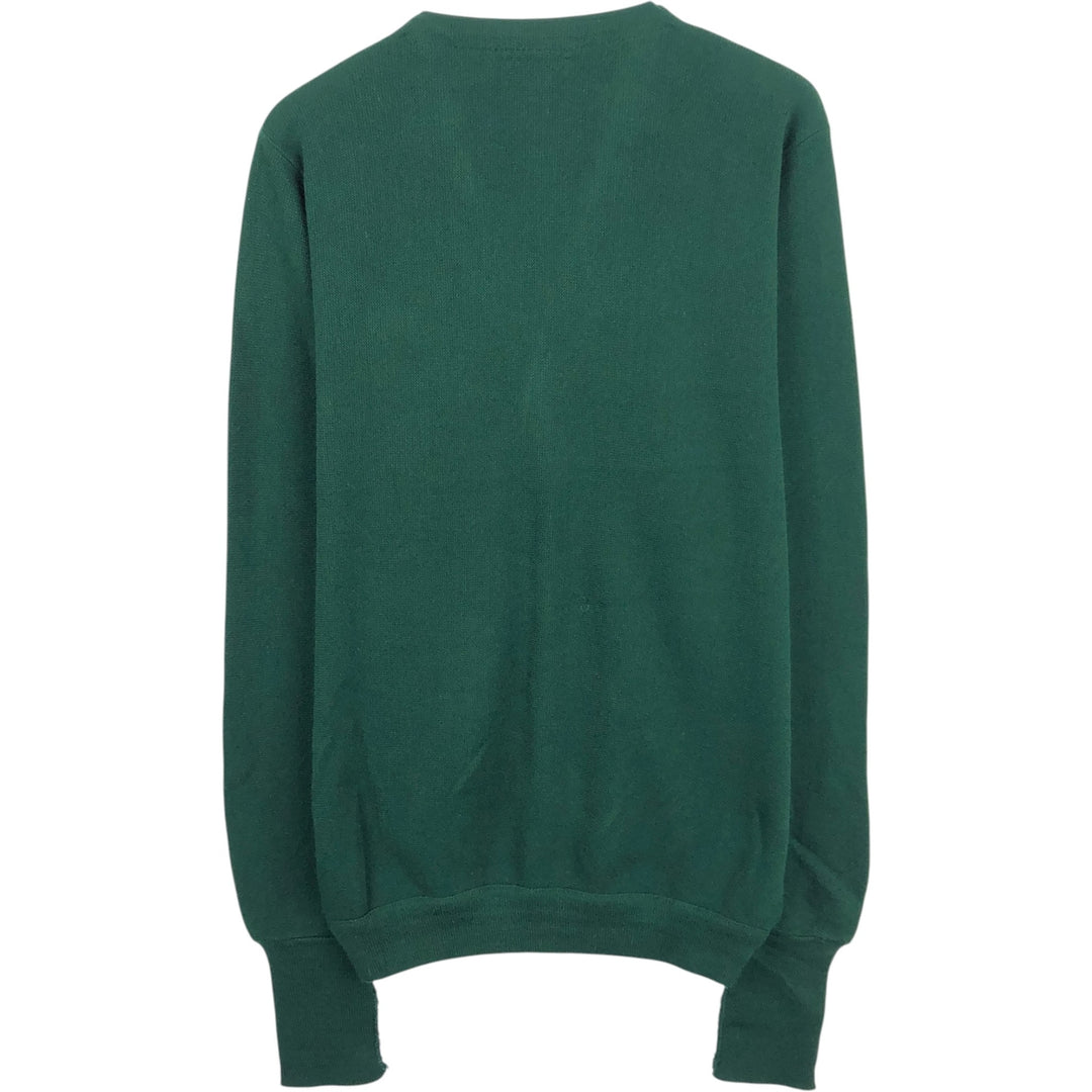 Vintage 90'S IZOD acrylic knit cardigan, made in the USA, size M, men's acrylic Green type dark green Vintage Second Hand