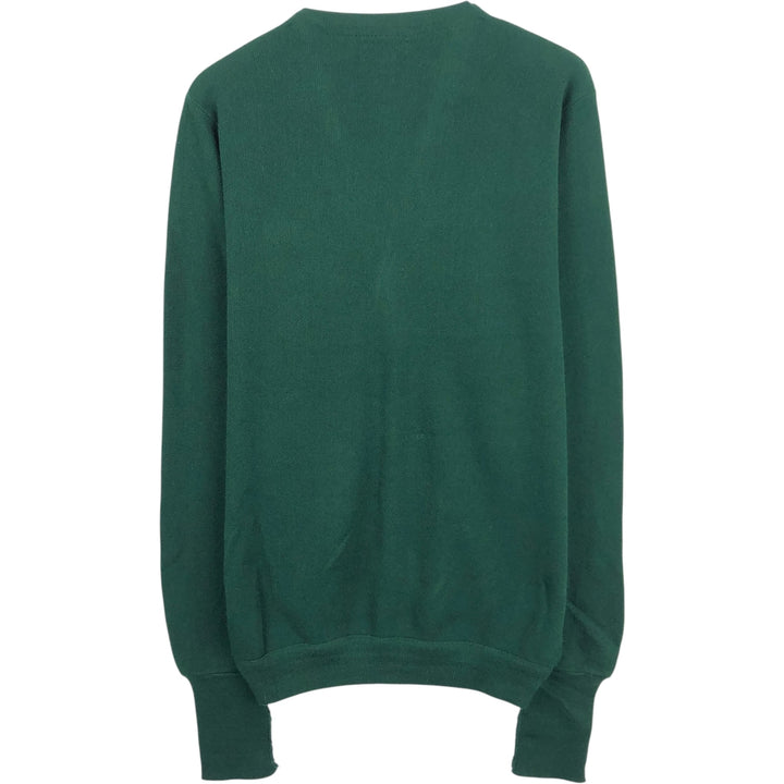Vintage 90'S IZOD acrylic knit cardigan, made in the USA, size M, men's acrylic Green type dark green Vintage Second Hand