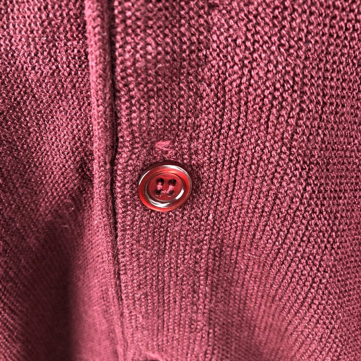 90'S Classics by Palmland Acrylic Knit Cardigan, Made in USA, Men's XL equivalent, Vintage acrylic Red type red-purple Vintage Second Hand