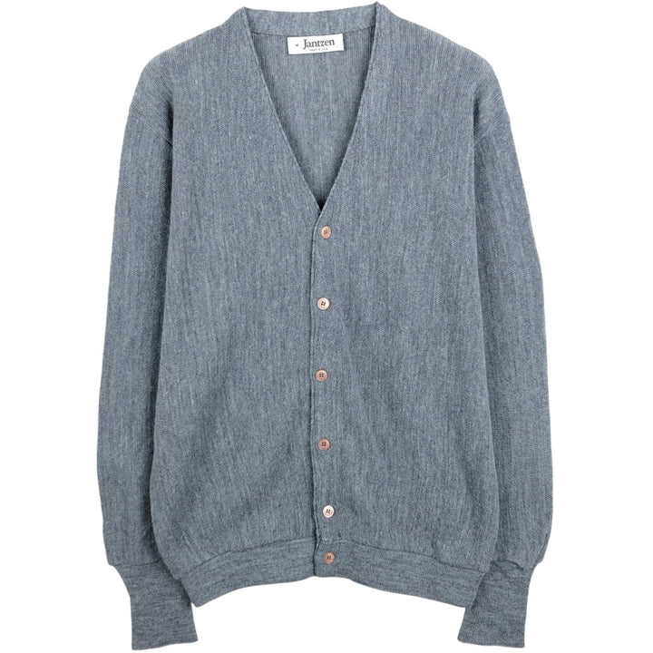 Vintage 90'S Jantzen acrylic knit cardigan, made in the USA, size M, men's acrylic gray type Vintage Second Hand