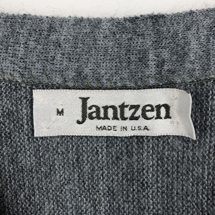 Vintage 90'S Jantzen acrylic knit cardigan, made in the USA, size M, men's acrylic gray type Vintage Second Hand