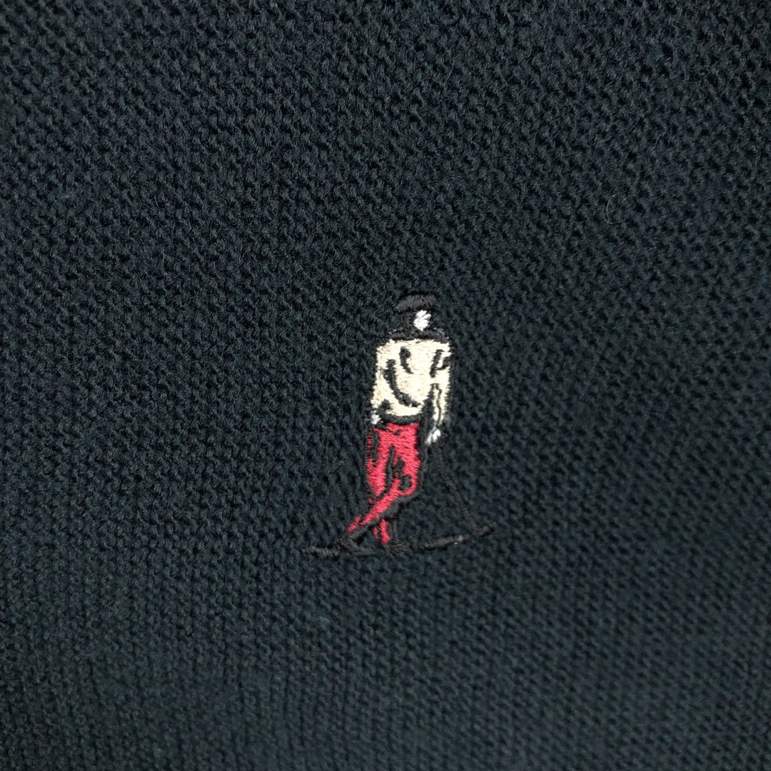 90'S PENGUIN SPORTS Acrylic Knit Cardigan, Made in USA, Men's Size L (approx.), Vintage acrylic black type Vintage Second Hand