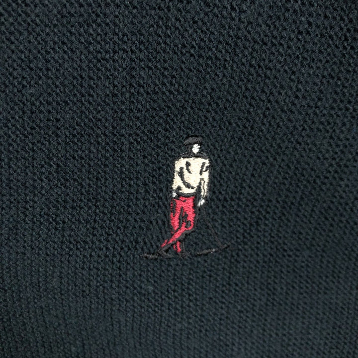 90'S PENGUIN SPORTS Acrylic Knit Cardigan, Made in USA, Men's Size L (approx.), Vintage acrylic black type Vintage Second Hand