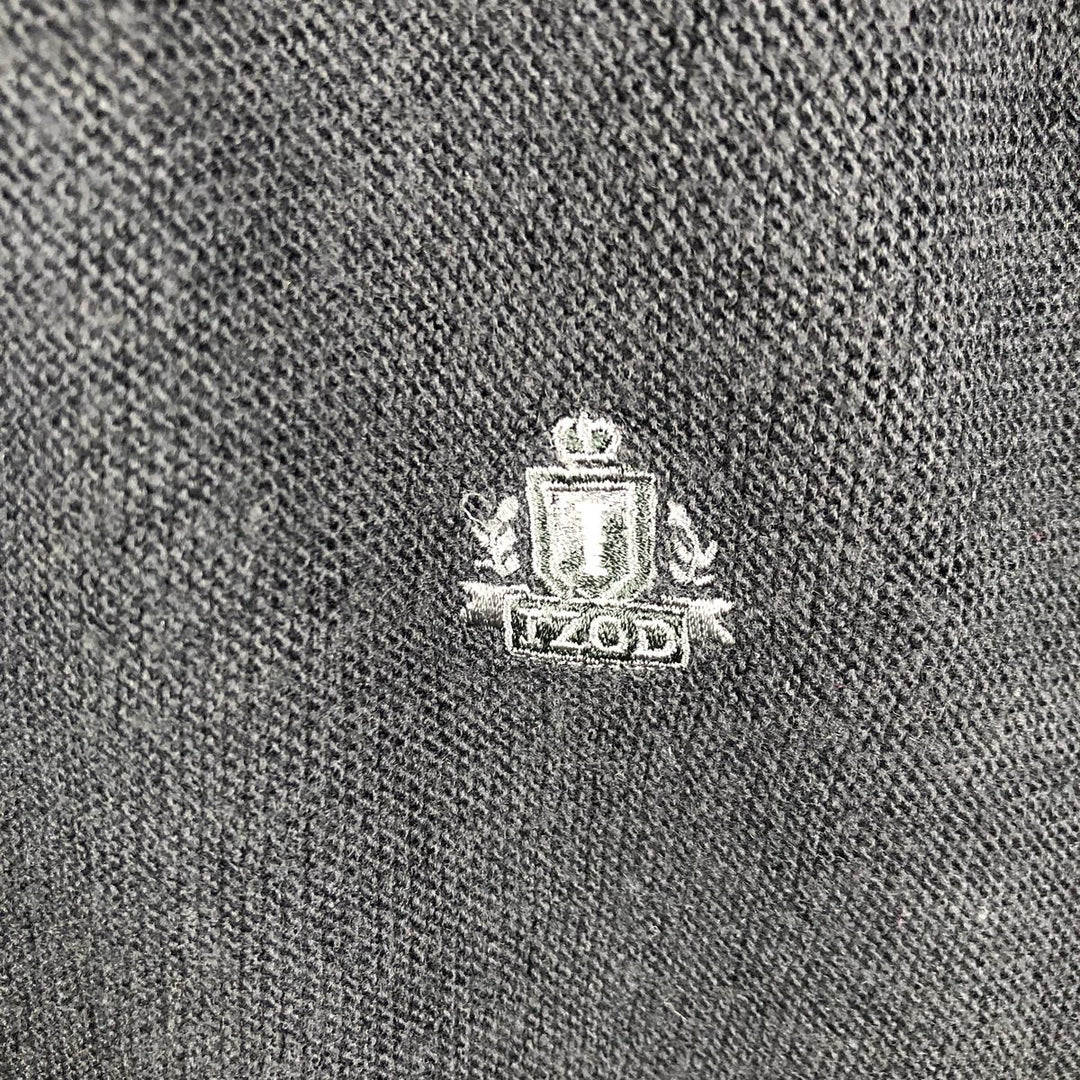 IZOD Acrylic Knit Cardigan, Made in USA, Men's XL acrylic black type Vintage Second Hand