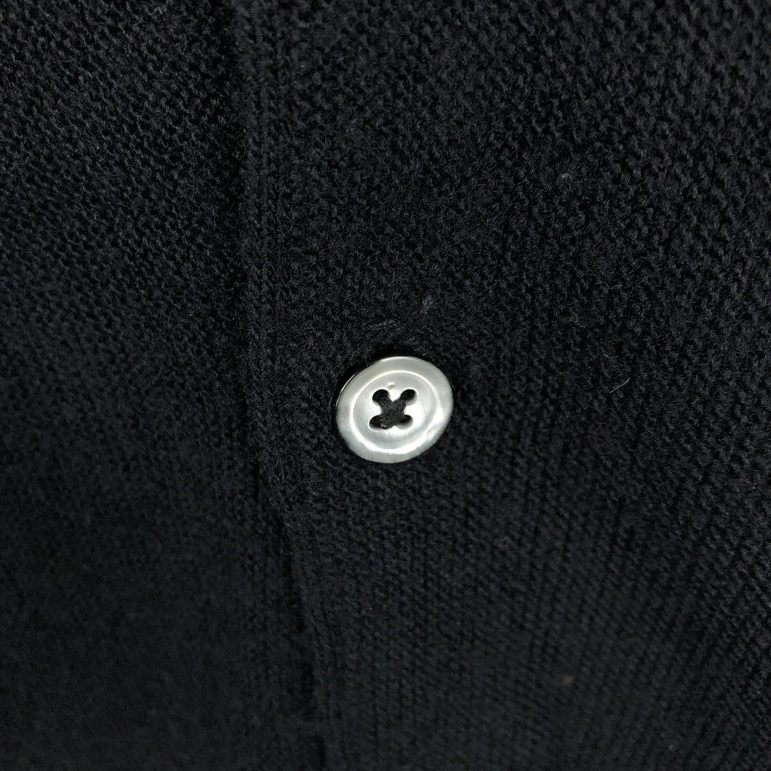 IZOD Acrylic Knit Cardigan, Made in USA, Men's XL acrylic black type Vintage Second Hand