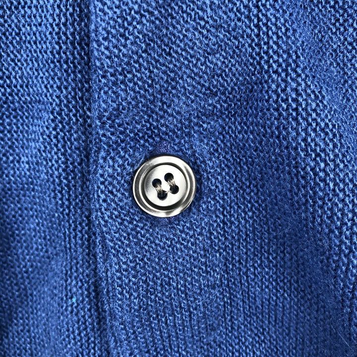 90'S Arrow Tournament acrylic knit cardigan, made in the USA, men's size L, vintage acrylic blue type Vintage Second Hand